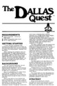 Dallas Quest (The) Atari instructions