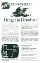 Dunjonquest - Danger in Drindisti Atari disk scan