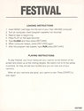 Festival Atari instructions