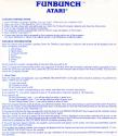 Funbunch - Intermediate Atari instructions