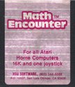 Math Encounter Atari cartridge scan