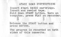Math Facts Atari instructions