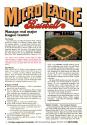 Micro League Baseball Atari disk scan