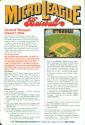 Micro League Baseball - General Manager / Owner's Disk Atari disk scan
