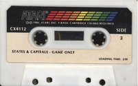 States and Capitals Atari tape scan