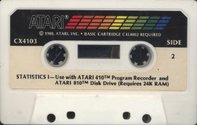 Statistics I Atari tape scan