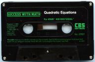 Success with Math - Quadratic Equations Atari tape scan