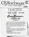 Tractor Beam Atari disk scan