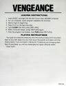 Vengeance Atari instructions