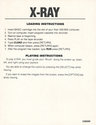 X-Ray Atari instructions