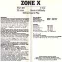 Zone X Atari instructions