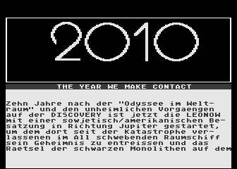 2010 - The Second Odyssey atari screenshot
