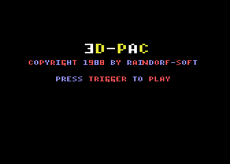 3-D Pac atari screenshot