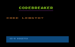 Codecracker atari screenshot