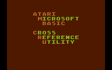 Microsoft BASIC Cross-Reference Utility atari screenshot