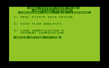 Real Estate Cash Flow Analysis atari screenshot