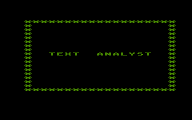 Text Analyst atari screenshot
