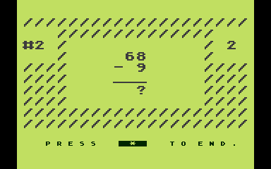 Three R Math System atari screenshot