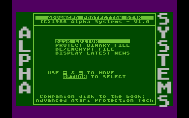 Advanced Atari Protection Techniques atari screenshot