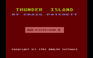 Thunder Island atari screenshot