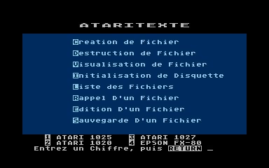 AtariTexte atari screenshot