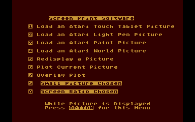 Atari 1020 Color Printer Screen Print Software atari screenshot
