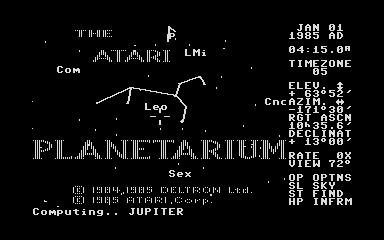 Atari Planetarium atari screenshot