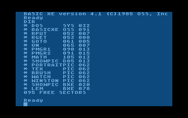 BASIC XE Extension Disk atari screenshot