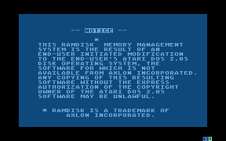 CCP 128K Ramcard Diagnostic Disk atari screenshot