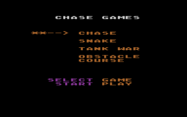 Chase Games atari screenshot