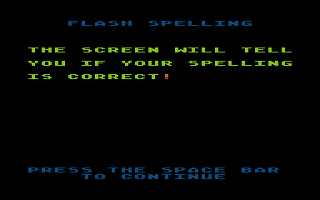 Scrambled Letters / Flash Spelling atari screenshot
