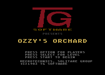 Ozzy's Orchard atari screenshot