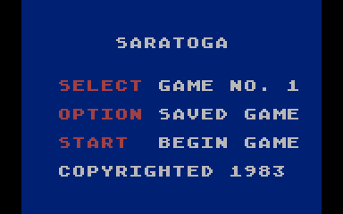 Saratoga atari screenshot