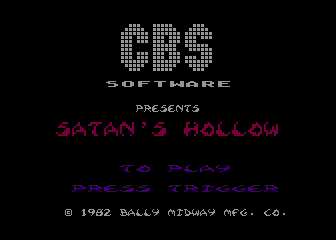 Satan's Hollow atari screenshot