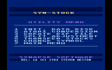 SynStock atari screenshot