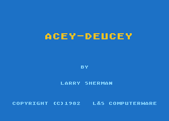 Acey-Deucey atari screenshot