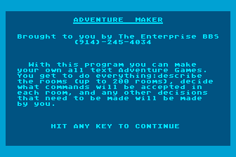 Adventure Maker atari screenshot