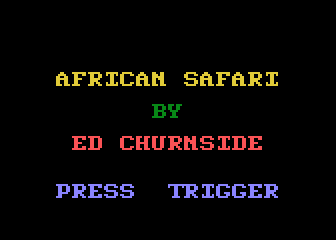 African Safari atari screenshot