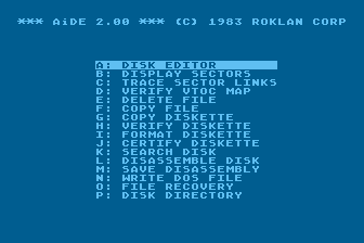 AiDE - Absolute Disk Editor atari screenshot