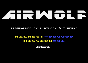 Airwolf atari screenshot