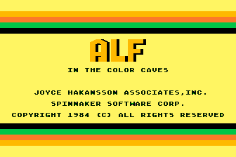 Alf in the Color Caves atari screenshot