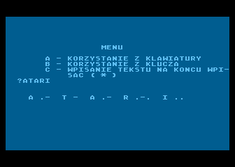 Alfabet Morse'a atari screenshot