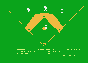 All Star Baseball atari screenshot