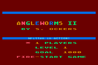 Angle Worms II atari screenshot