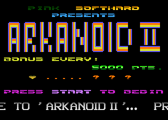 Arkanoid II atari screenshot