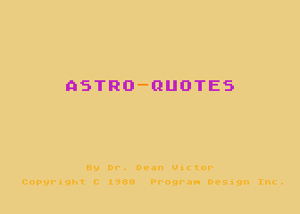 Astro-Quotes atari screenshot