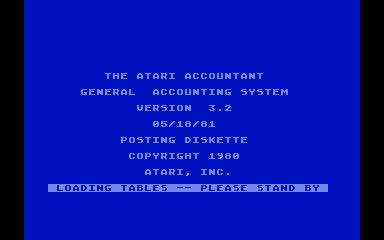 Atari Accountant (The): Computerized General Ledger atari screenshot