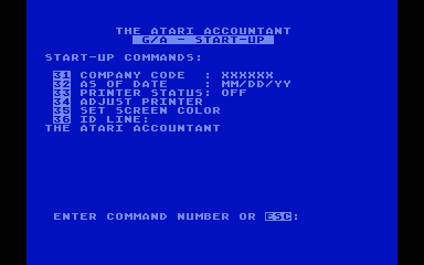 Atari Accountant (The): Computerized General Ledger atari screenshot