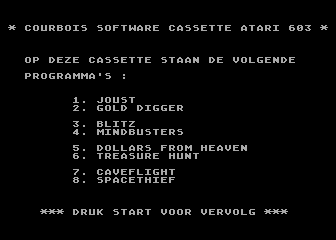Atari Cassette 603 atari screenshot