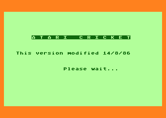Atari Cricket atari screenshot